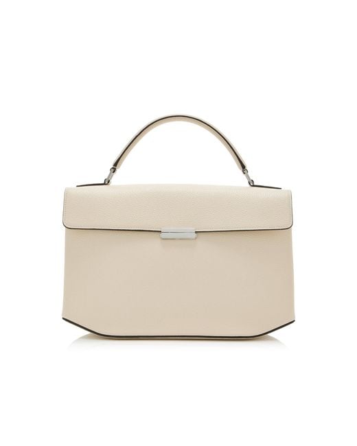 Totême Metallic Box Grained-Leather Top Handle