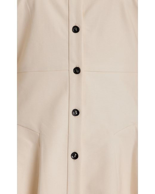 Alexis Natural Joan Puff Sleeve Stretch Cotton Mini Shirt Dress