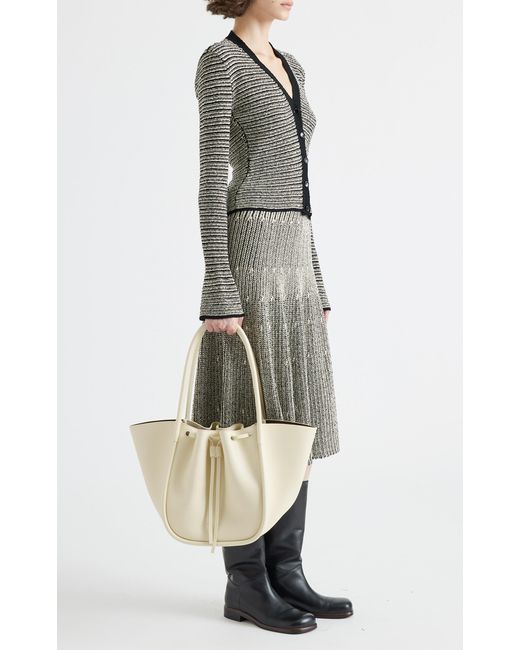 Proenza Schouler White Soft Suede Large Ruched Tote