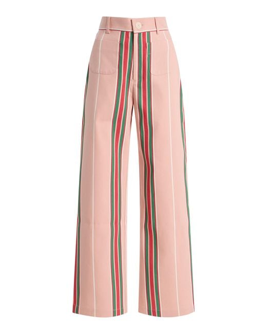 La Veste Pink Exclusive La Isla Pippi Cotton Straight-Leg Pants
