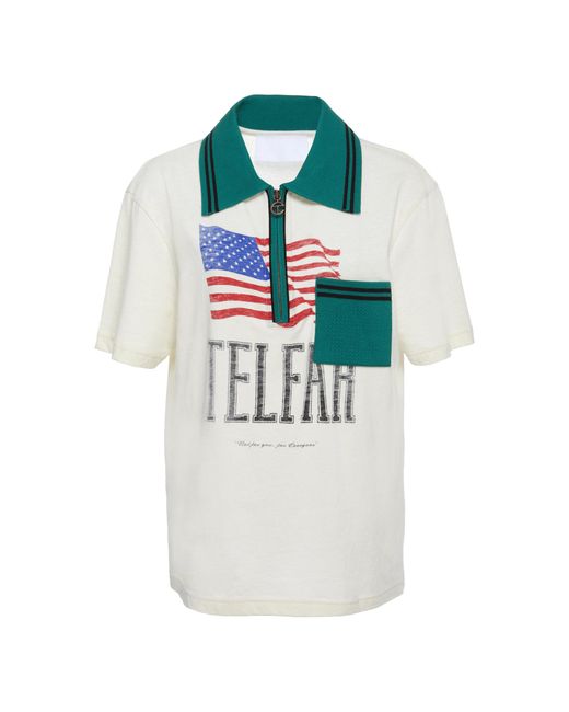 Telfar White Polo Cotton T-shirt for men