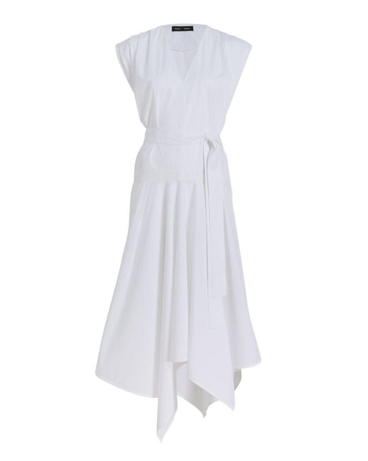 Proenza Schouler White Adina Cotton Poplin Midi Dress
