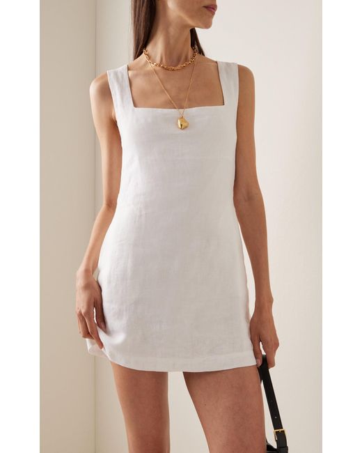 Posse White Exclusive Alice Linen Mini Dress