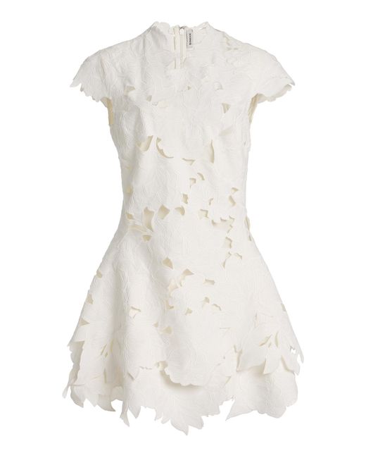 Jonathan Simkhai White Holloway Embroidered Mini Dress