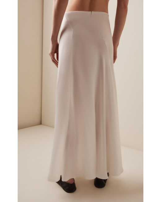 The Row White Luce Cupro Maxi Skirt