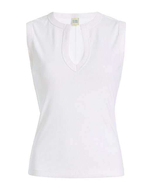 Flore Flore White Iman Cotton Tank Top