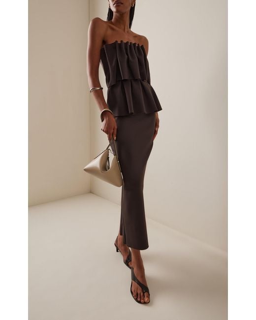 House of Dagmar Black Sculpted Maxi Dress