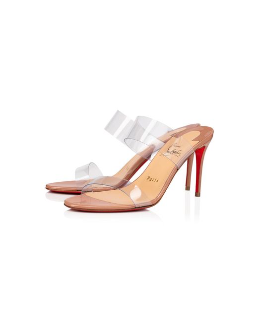 Christian Louboutin Pink Just Nothing 85mm Patent Pvc Sandals