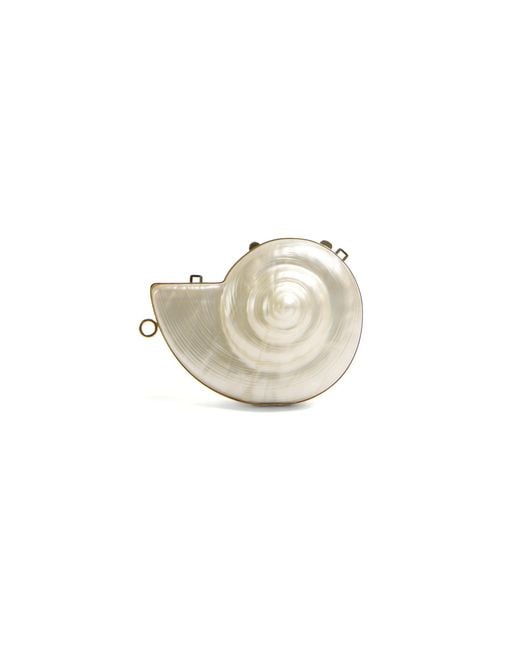 Jonathan Simkhai White Marion Shell Clutch