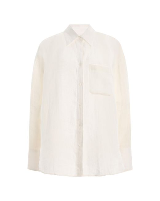 Twp White Big Joe Oversized Cotton Shirt