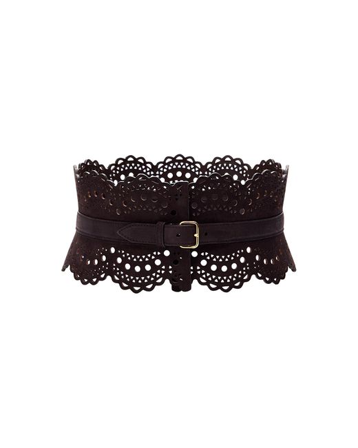 Alaïa Black Bustier Leather Belt