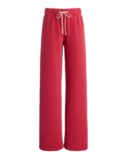 Les Tien Red Eazy Classic Cotton Straight-Leg Pants