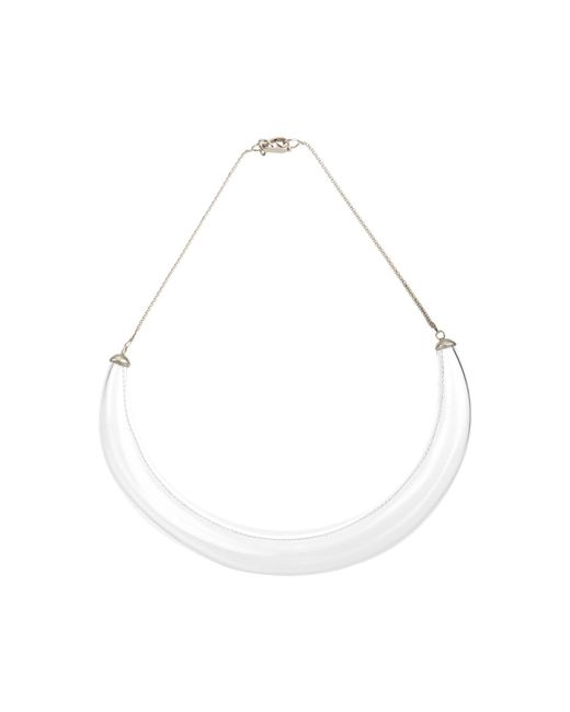MAZ Manuela Álvarez White Sterling Slim Glass Choker
