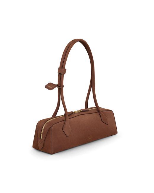 Alaïa Brown Le Teckel Medium Nubuck Bag