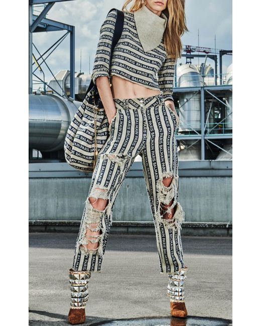 etnisk forpligtelse sovjetisk Balmain Paris Stripe Pant | Lyst