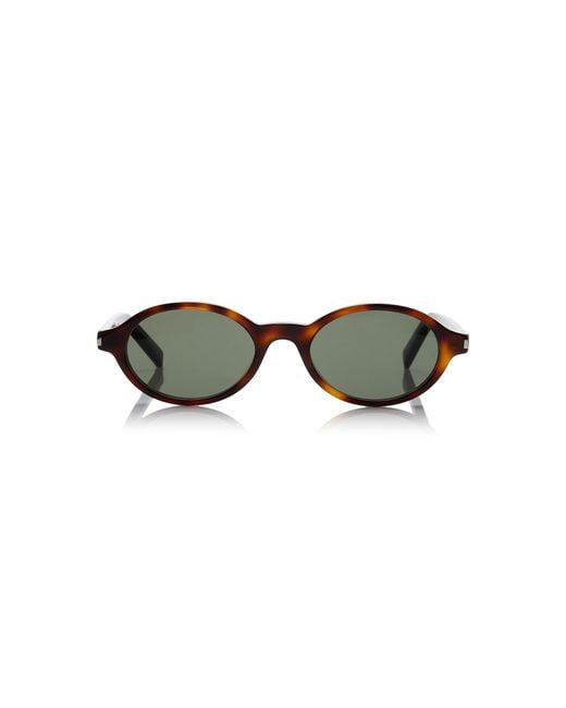 Saint Laurent Green Jeanne Round-frame Acetate Sunglasses