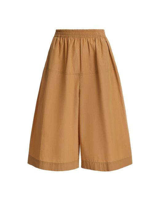 Victoria Beckham Natural Taffeta Bermuda Shorts