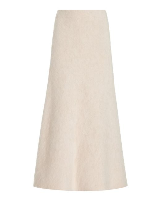 By Malene Birger Natural Christina Knit Wool-Blend Maxi Skirt