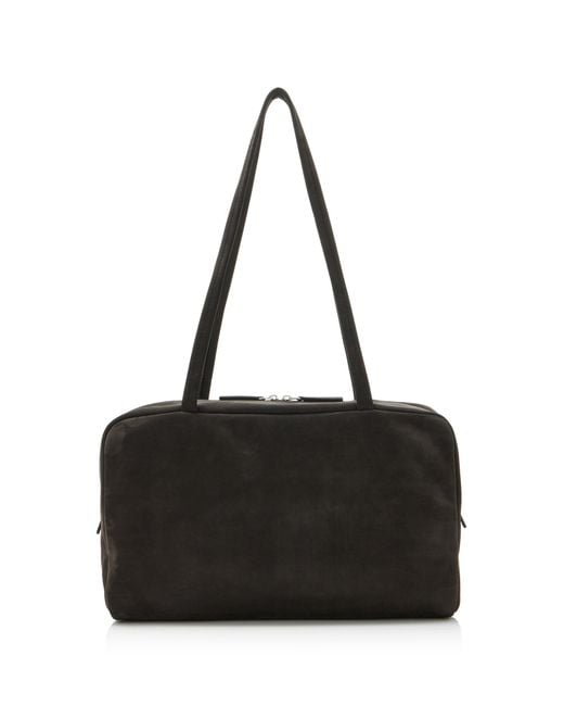 The Row Black Astra Nubuck Bowling Bag