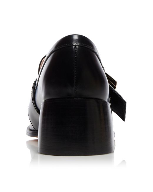 Roger Vivier Black Viv' Rangers Buckle-embellished Leather Loafers