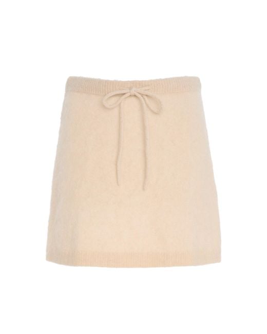 THE GARMENT Natural Roma Mohair-Blend Mini Skirt