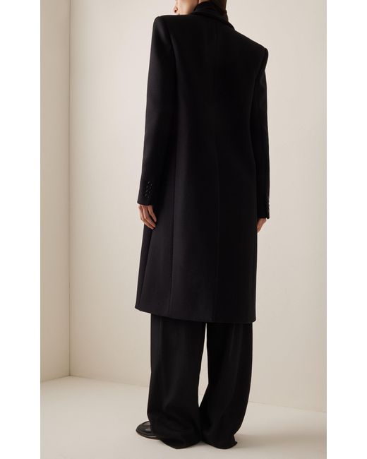 The Row Black Cassio Wool-cashmere Coat