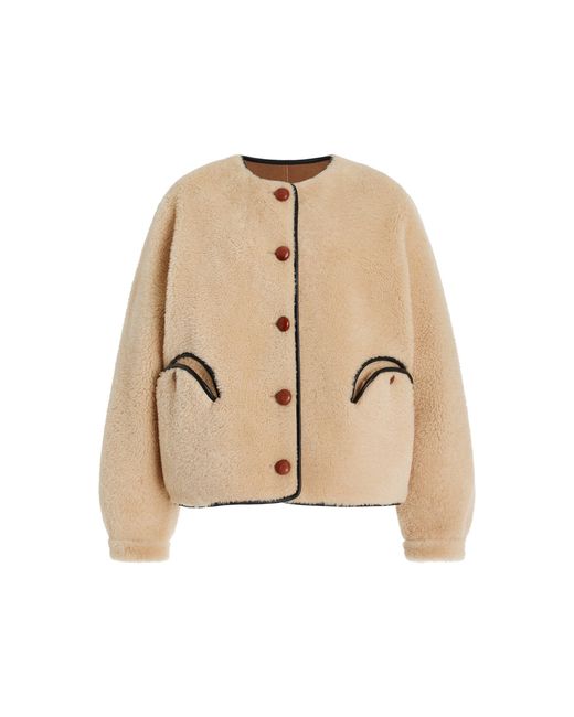 Blazé Milano Natural Tatoosh Gliss Shearling Bolero Jacket
