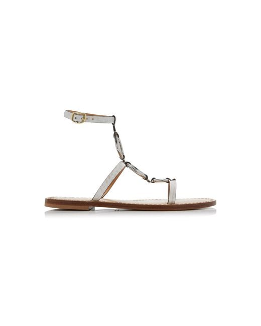 Amanu White Exclusive Riviera The Bazaruto Leather Sandals