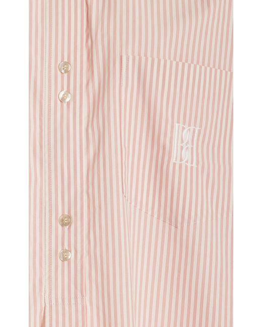 By Malene Birger Pink Maye Striped Cotton Tunic Top for men