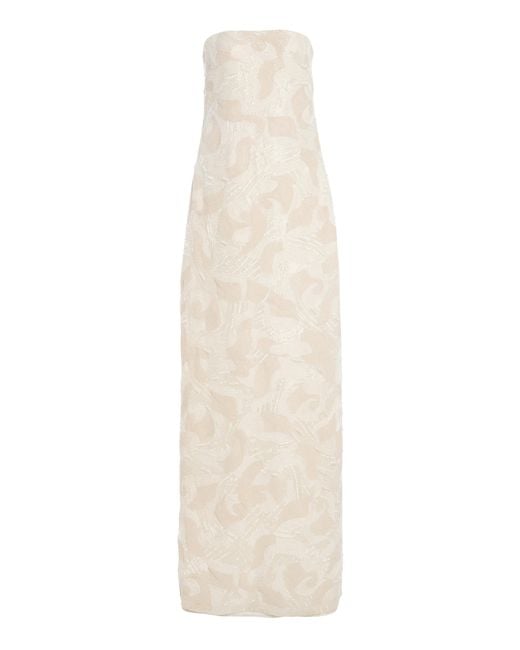 Kallmeyer White Petra Textured Maxi Dress