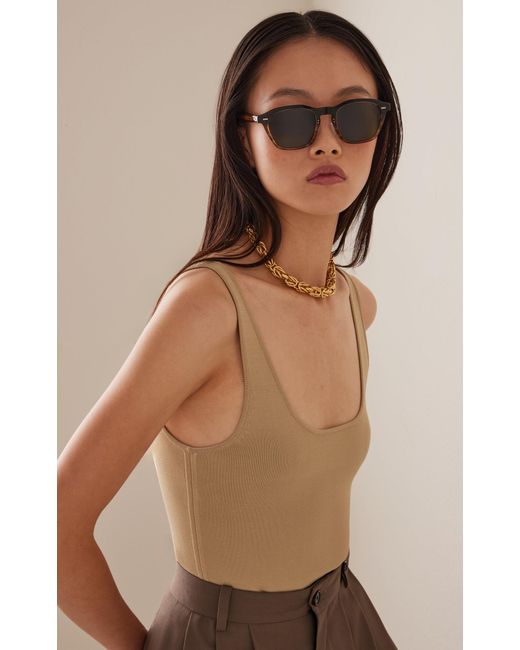 Oliver Peoples Green X Roger Federer R-11 Round-Frame Acetate Sunglasses