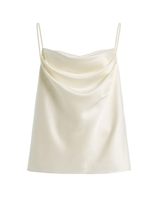 Heirlome Natural Exclusive Cleo Draped Silk Top
