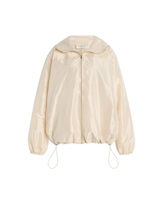Kallmeyer Natural Suri Silk Windbreaker Jacket