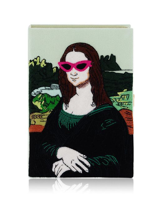 Olympia Le-Tan Black Mona Lisa Clutch