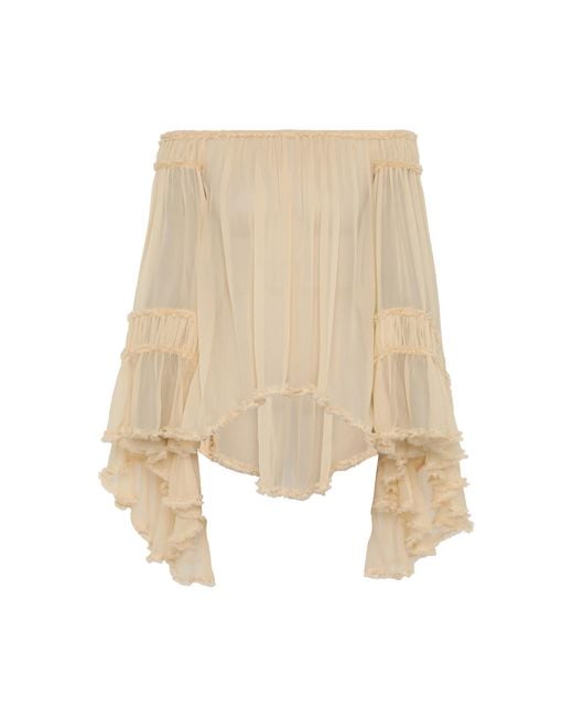 Zimmermann Natural Rebellion Fray Flutter Blouse