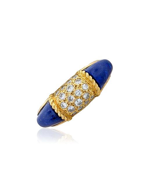 Simon Teakle Blue Van Cleef & Arpels "Philippine" 18K Lapis Ring