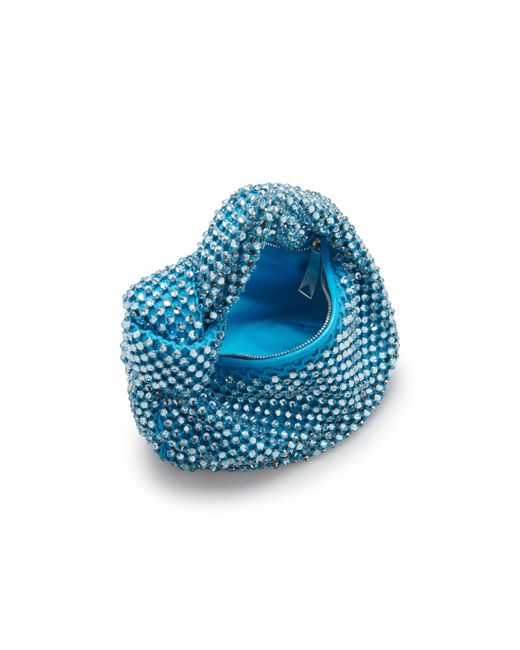 Bottega Veneta Blue The Mini Jodie Crystal-net Leather Bag