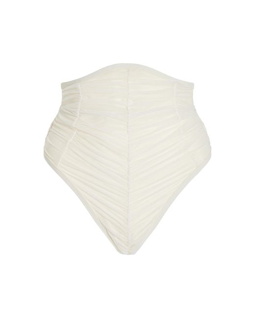 ANDREA IYAMAH White Capa High-waisted Corset Bikini Bottom