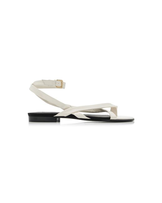 Co. White Leather Sandals