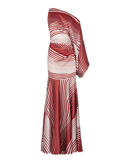 Silvia Tcherassi Red Noy Silk Maxi Dress