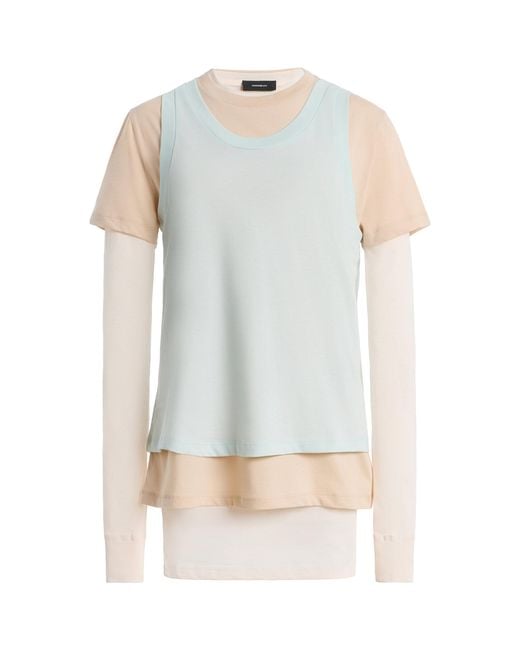 Wardrobe NYC White Layered Tee Mini