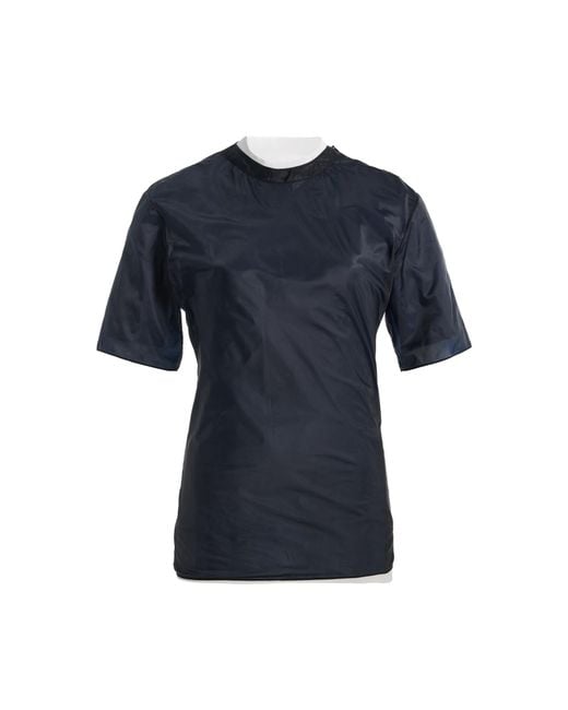 Brandon Maxwell Blue The Andrea Double-Layered Fitted T-Shirt