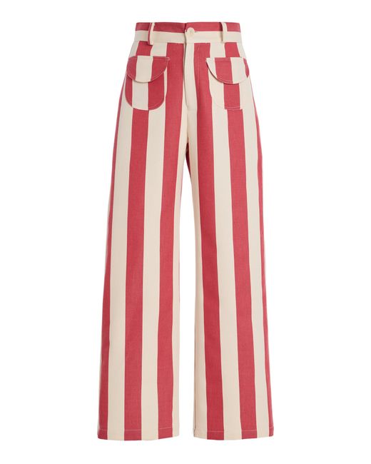 La Veste Red Parasol Cotton Pants