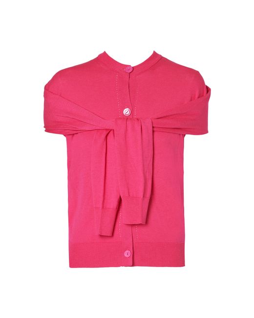 Erdem Pink Knit Cotton-silk Cardigan