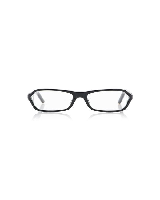 Jacquemus Black Slim Square-frame Acetate Glasses