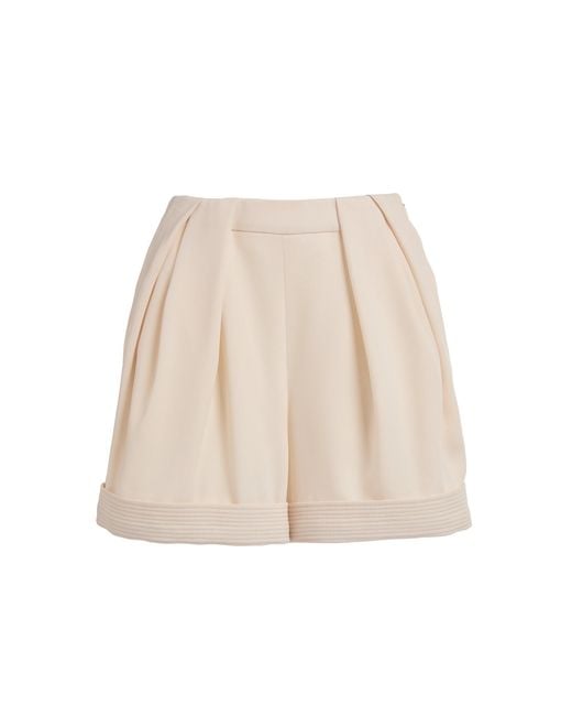 Lanvin Natural Pleated Shorts