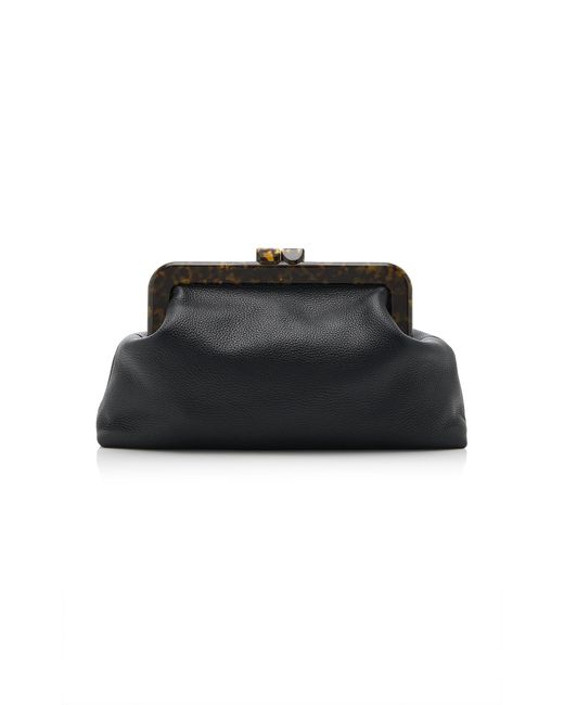 The Row Black Suri Leather Clutch