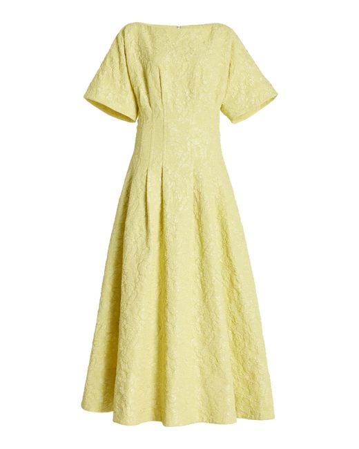 Jonathan Simkhai Yellow Rosalie Textured Jacquard Maxi Dress