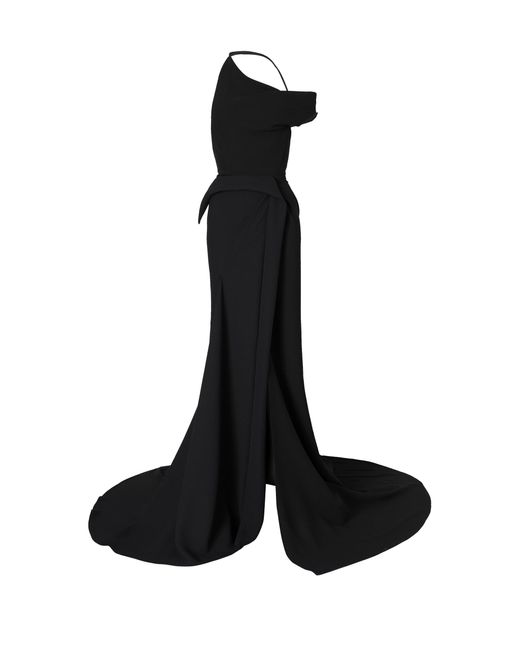 Maticevski Black Aspect Asymmetric Gown