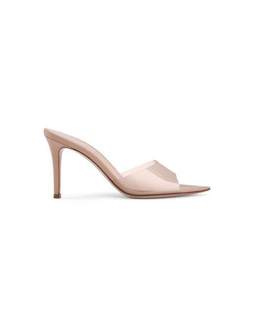 Gianvito Rossi Pink Elle Plexi Mules